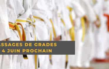 Passages de grades – le 4 juin prochain
